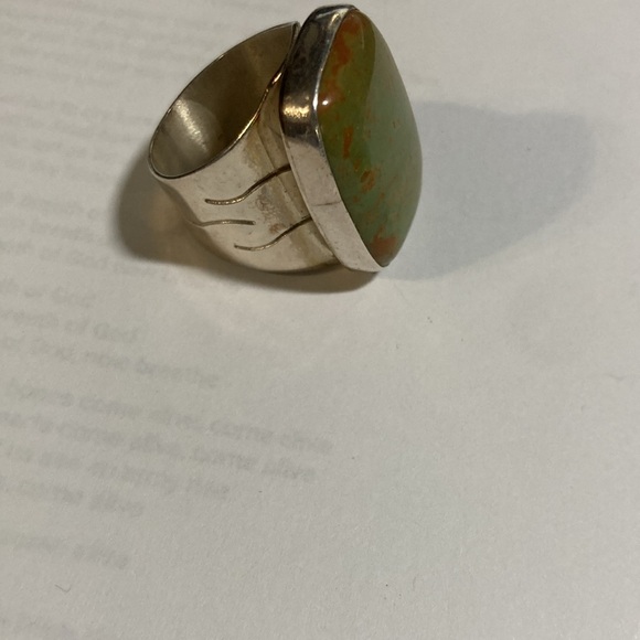 925 gaspeite Jay king ring - Picture 4 of 7